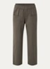 Mara mid waist straight fit broek met opgestikte zakken - Bronsgroen