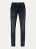 Masha mid waist slim fit jeans met steekzakken - Donkerblauw
