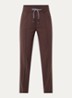 Rosner high waist slim fit pantalon in linnenblend - Donkerbruin
