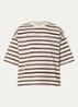 Nanna T-shirt met ronde hals - Gebroken wit