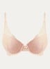 Demi push up bh met uitneembare vulling - Zalmroze