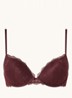 Polly push-up bh van kant - Roodbruin