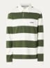 Kevin regular fit polo met streepprint - Groen