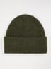 Nor ribgebreide muts in alpaca wolblend - Groen