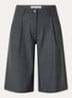Saharper high waist straight fit korte pantalon met steekzakken - Blauw