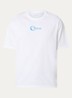 Sasteven T-shirt met front- en backprint - Wit