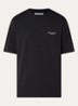 Sauni T-shirt met logo- en backprint - Zwart