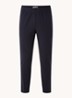 Smithy tapered fit cropped pantalon met persplooi - Donkerblauw