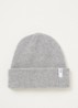 The Beanie fijngebreide muts in wolblend - Middengrijs