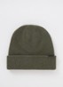 The Beanie fijngebreide muts in wolblend - Bronsgroen