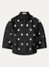 Blouse met cut-out detail en strass - Zwart