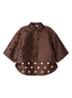 Blouse met cut-out detail en strass - Bruin
