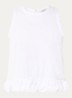 Crop top met volant en gestrikt detail - Wit