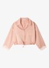 Cropped blouse met strass en details van kant - Oranje