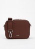 Crossbodytas van leer met logo - Cognac / Bruin