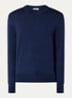 Fijngebreide pullover met ronde hals - Donkerblauw