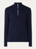 Fijngebreide pullover van merino wol - Donkerblauw