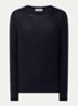 Grofgebreide pullover met structuur - Donkerblauw