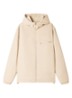 Jack met capuchon en logo - Beige