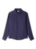 Loose fit blouse met ruitdessin - Donkerblauw