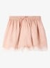 Loose fit high waist korte broek met strass - Ivoor