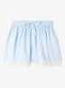 Loose fit high waist korte broek met strass - Lichtblauw