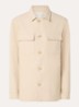Overshirt in wolblend met borstzakken - Beige