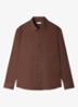 Oversized fit overhemd met borstzak - Bruin