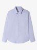 Oversized fit overhemd met borstzak - Blauwgrijs