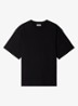 Oversized T-shirt met ronde hals - Zwart