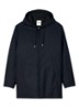 Parka in wolblend met steekzakken - Donkerblauw