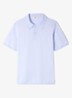 Regular fit fijngebreide polo met stretch  - Blue Sky / Lichtblauw