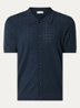 Regular fit overhemd met opengewerkt dessin - Donkerblauw
