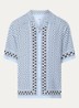Regular fit overhemd met print - Blauwgrijs