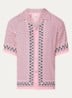 Regular fit overhemd met print - Koraalroze