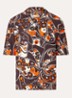 Regular fit overhemd met print - Donkerbruin