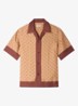 Regular fit overhemd met print - Camel