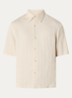Regular fit overhemd met structuur - Beige