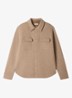 Regular fit overshirt van wol - Beige