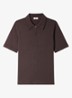 Regular fit polo met halve rits  - Chocolate / Bruin