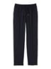 Slim fit pantalon in wolblend met elastische band - Navy Blue / Blauw