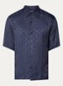 Square Cross loose-fit shirt - Navy Blue / Blauw