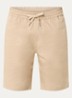 Straight fit korte broek met steekzakken - Beige