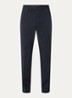 Straight fit pantalon van scheerwol met steekzakken - Donkerblauw