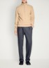 Sweater met halve rits - Beige