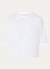 T-shirt met logoborduring - Grijsmele