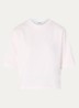 T-shirt met logoborduring - Lichtroze