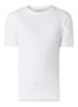 T-shirt van linnen met ronde hals - Wit