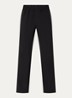 Wide fit pantalon met steekzakken en persplooi - Donkergrijs