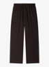 Wide fit pantalon met steekzakken en persplooi - Dark Chocolate / Bruin